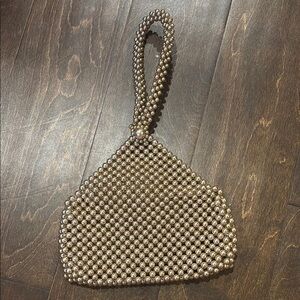 Elegant Gold Beaded Women's Bag